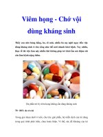 Viêm họng Chớ vội dùng kháng sinh pptx