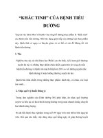 “KHẮC TINH” CỦA BỆNH TIỂU ĐƯỜNG doc