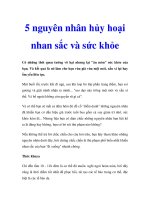 5 nguyên nhân hủy hoại nhan sắc và sức khỏe docx