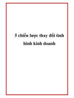 5 chiến lược thay đổi tình hình kinh doanh potx