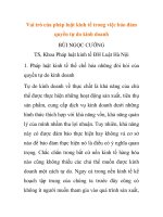 báo cáo nghiên cứu khoa học  ''''''''vai trò của pháp luật kinh tế trong việc bảo đảm quyền tự do kinh doanh''''''''