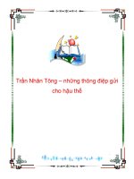Trần Nhân Tông – những thông điệp gửi cho hậu thế ppt