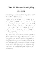 Chọn TV Plasma nào khi phòng quá sáng potx