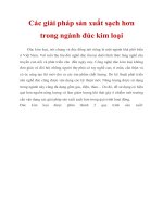 Các giải pháp sản xuất sạch hơn trong ngành đúc kim loại doc