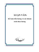 LUẬN VĂN:Kế toán tiền lương và các khoản trích theo lương ppt