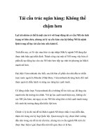 Tái cấu trúc ngân hàng: Không thể chậm hơn ppt