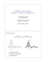ET4020 - Xử lý tín hiệu số Chương 1: Tín hiệu và hệ thống rời rạcTS. Đặng pot
