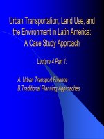 Urban Transportation, Land Use, and Urban Transportation, Land Use, and the Environment in Latin America: the Environment in Latin America: A Case Study Approach A Case Study Approach potx