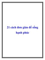 21 cách đơn giản để sống hạnh phúc pptx