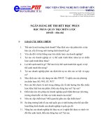 Ngân hàng đề thi quản thị chiến lược