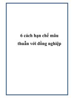 6 cách hạn chế mâu thuẫn với đồng nghiệp doc