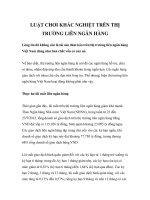 LUẬT CHƠI KHẮC NGHIỆT TRÊN THỊ TRƯỜNG LIÊN NGÂN HÀNG docx