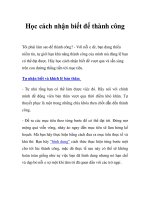 Học cách nhận biết để thành công pdf