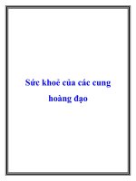 Sức khoẻ của các cung hoàng đạo pptx