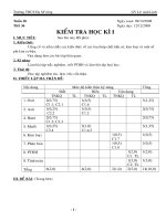 kiểm tra hk I hóa 9