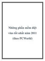 Những phần mềm diệt vius tốt nhất năm 2011 (theo PCWorld) pot