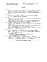 Đề luyện thi HSG môn SINH lớp 9