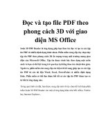 Đọc và tạo file PDF theo phong cách 3D với giao diện MS Office docx