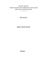 Bài Giảng phân tích nước pptx