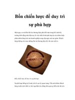 Bốn chiến lược để duy trì sự phù hợp pps