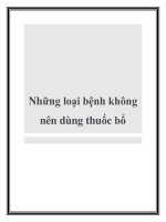 Những loại bệnh không nên dùng thuốc bổ pdf