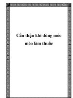 Cẩn thận khi dùng móc mèo làm thuốc pdf
