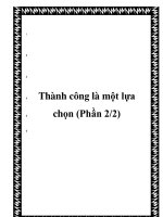 Thành công là một lựa chọn (Phần 2/2) doc