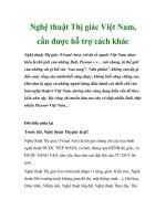 Nghệ thuật Thị giác Việt Nam, cần được hỗ trợ cách khác doc
