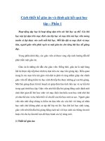 Cách thiết kế giáo án và đánh giá kết quả học tập – Phần 1 pptx