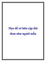 Mẹo để sở hữu cặp đùi thon như người mẫu doc