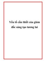 Yếu tố cần thiết của giám đốc sáng tạo tương lai ppt