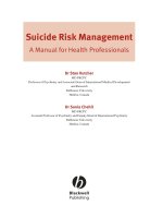 Suicide Risk ManagementA Manual for Health ProfessionalsDr Stan KutcherMD FRCPC Professor of pptx