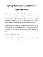 Ứng dụng web độc hại: Cách phát hiện và ngăn ngừa chúng ppt