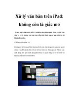 Xử lý văn bản trên iPad: không còn là giấc mơ ppt