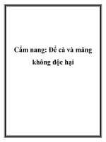 Cẩm nang: Để cà và măng không độc hại docx