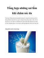 Tổng hợp những sai lầm khi chăm sóc da doc