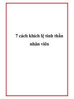 7 cách khích lệ tinh thần nhân viên docx