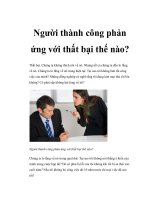 Người thành công phản ứng với thất bại thế nào ppt
