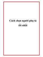 Cách chọn người phụ tá tốt nhất pptx