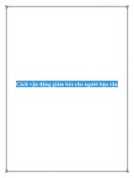 Cách vận động giảm béo cho người bận rộn pdf