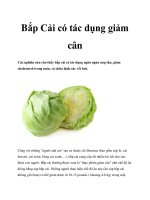 Bắp Cải có tác dụng giảm cân docx