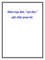 Hiểu bạn đời sợi dây giữ chặt quan hệ pot