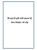 Bí quyết giữ mối quan hệ hòa thuận với sếp pdf