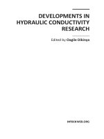 DEVELOPMENTS IN HYDRAULIC CONDUCTIVITY RESEARCH pptx