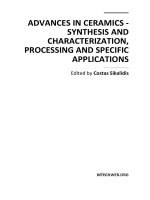 ADVANCES IN CERAMICS SYNTHESIS AND CHARACTERIZATION, PROCESSING AND SPECIFIC APPLICATIONS_1 ppsx
