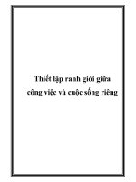 Thiết lập ranh giới giữa công việc và cuộc sống riêng pptx