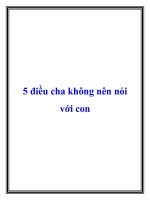 5 điều cha không nên nói với con ppt