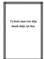 Vị thuốc đạm trúc diệp thanh nhiệt, lợi thủy ppsx