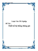 đề tài  thiết kế hệ thống thông gió