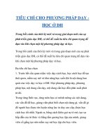 TIÊU CHÍ CHO PHƯƠNG PHÁP DẠY HỌC Ở ĐH pptx